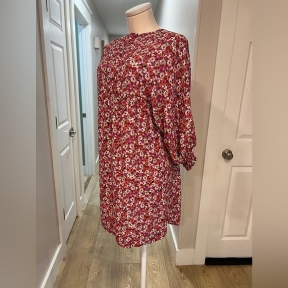 ZARA Floral Dress with Oversized Sleeves - Picture 5 of 12